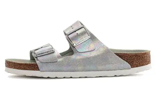 Birkenstock Microfiber Slide Slippers Women's Matcha Green Regular