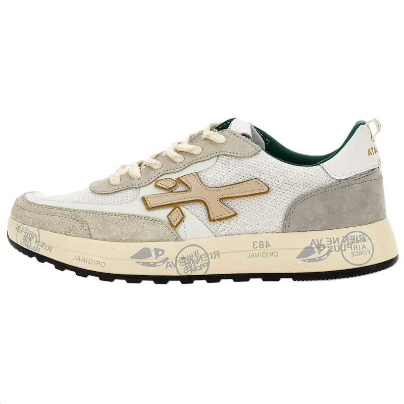 PREMIATA Pu Low top Skateboard Shoes Men's White Brown