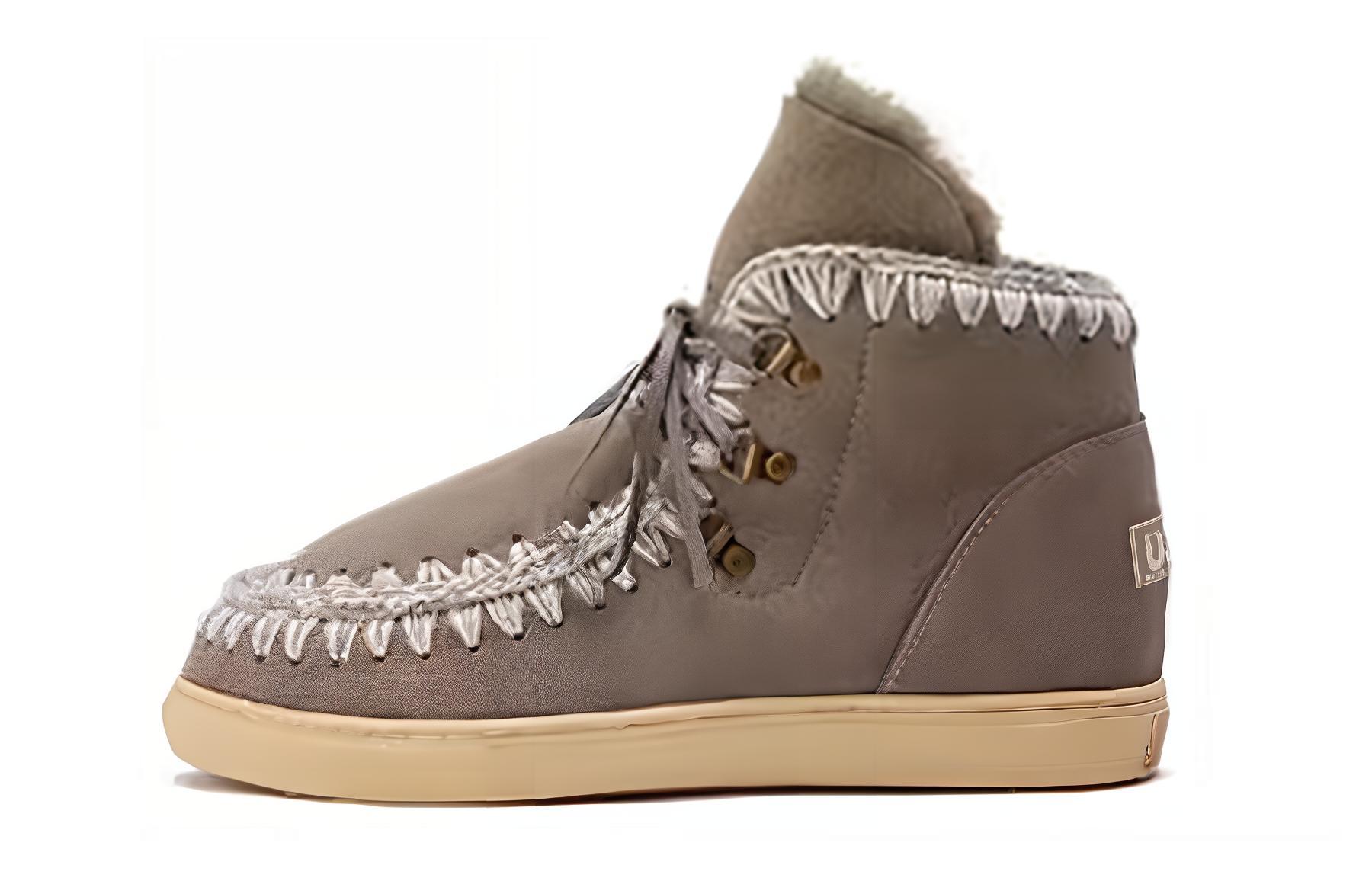 MOU Suede Short Snow Boots Men's Gray