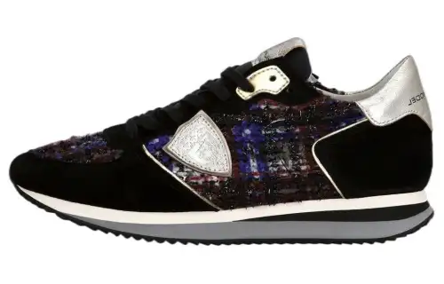 PHILIPPE MODEL Split Suede Low top Casual Shoes Women's Black