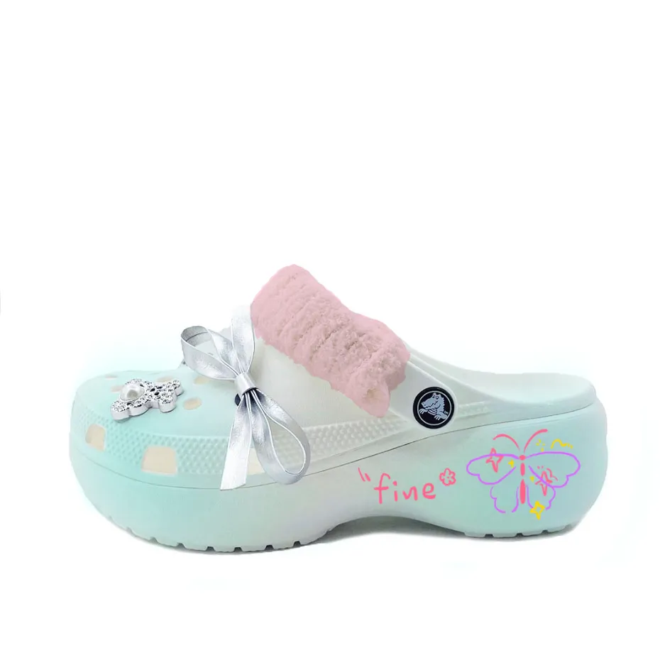 Crocs Classic Platform Clog EVA Clogs Unisex White