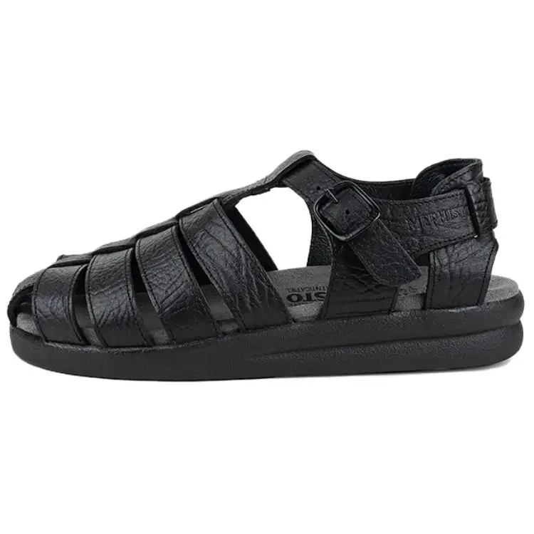 MEPHISTO Top Grain Cow Leather River Trekking Shoes Men's Black