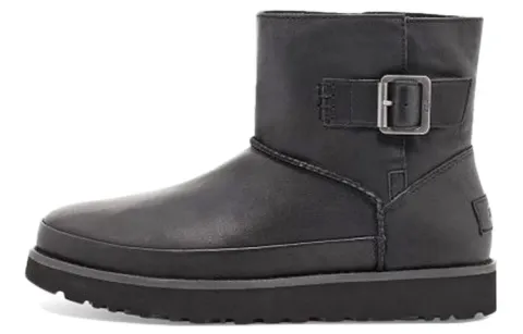 UGG Classic Deconstructed Mini Fleece Lined Black Women's