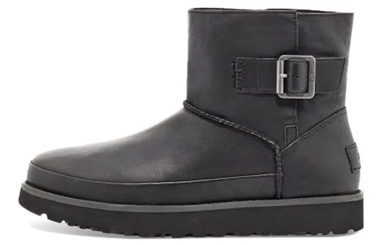 UGG Classic Deconstructed Mini Fleece Lined Black Women's
