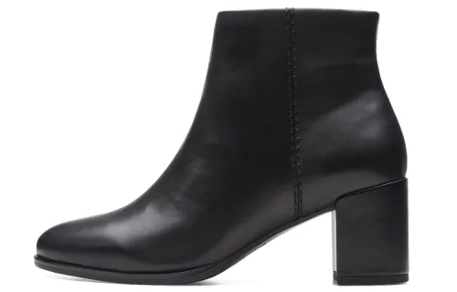 Clarks Fria Collection Cow Leather Ankle Boots Women's Black