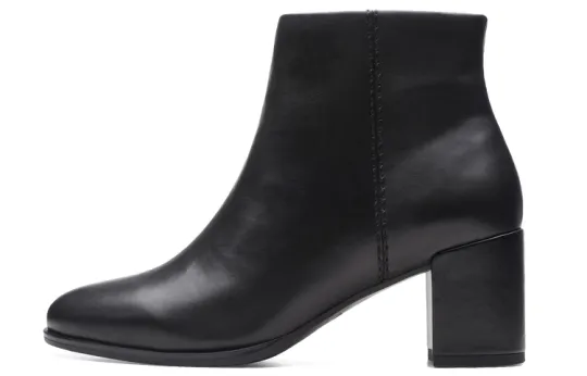 Clarks Fria Collection Cow Leather Ankle Boots Women's Black