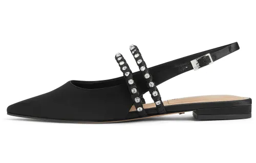 CHARLES&KEITH Small Ck PU, Textile One Strap Sandals 2.1cm Women's