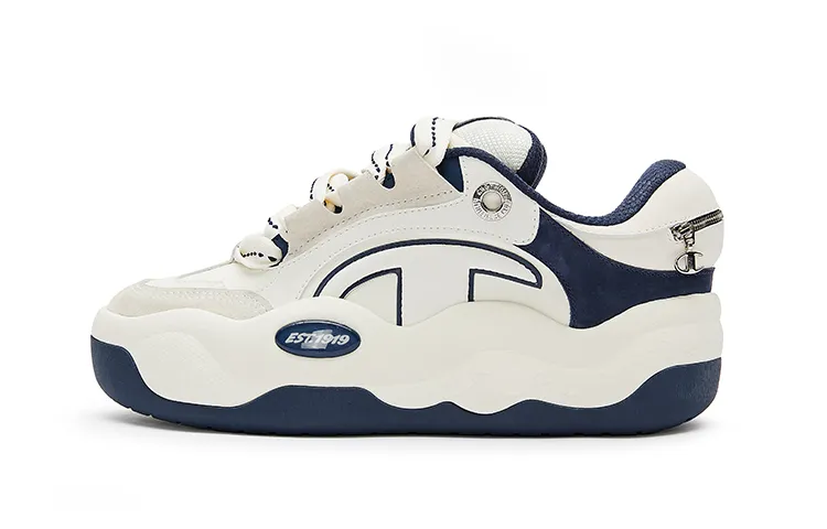 Champion CloudNine V1 Cloud Cotton Shoes Slip Resistant Abrasion Resistant Low top Skateboard Shoes Men's Navy Blue