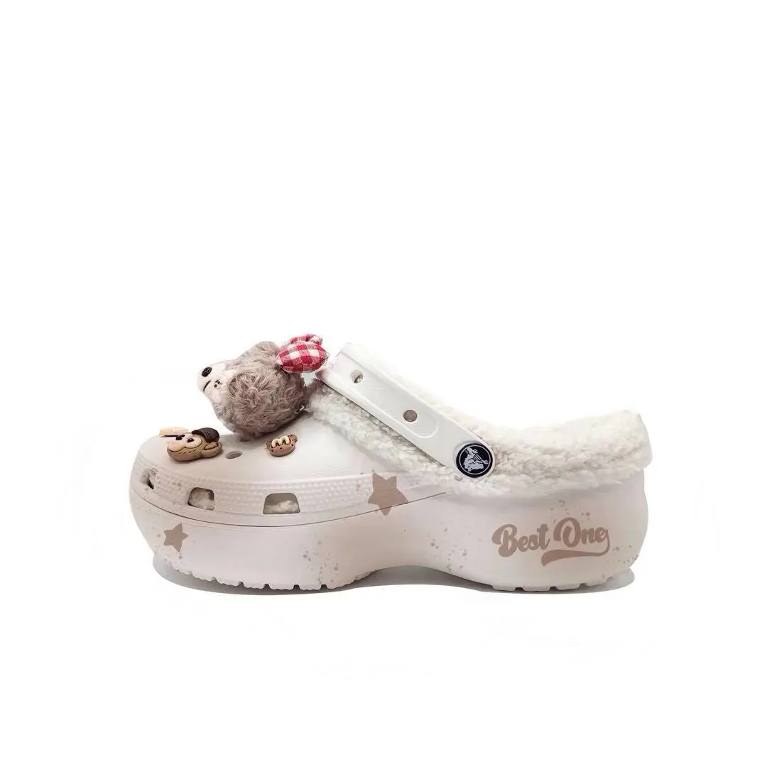 Crocs Classic Platform Clog Hot Cocoa MH Plan Clogs Women's Chocolate