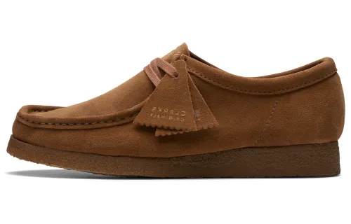 Clarks Cow Split Leather Low top Casual Shoes Unisex Brown
