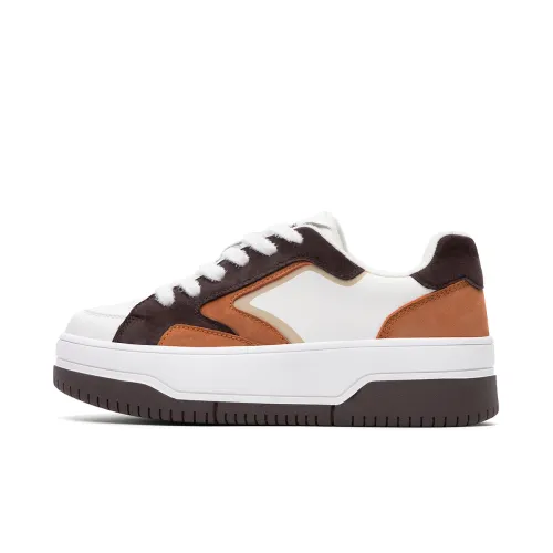 Dickies Slip Resistant Abrasion Resistant Low top Skateboard Shoes Women's Brown Coffee