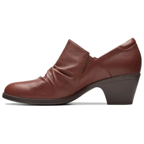 Clarks Leather Block Heel High Heels Women's Brown