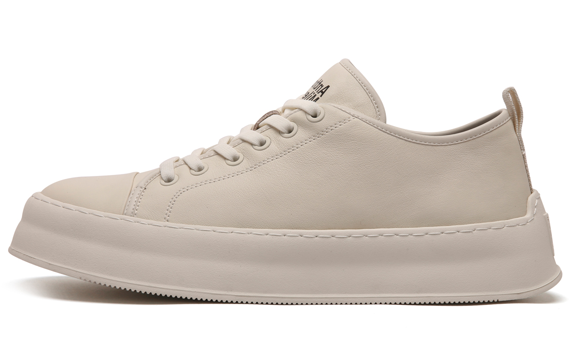 Anthony Miles Cow Leather Stylish Skateboarding Shoes Men's White
