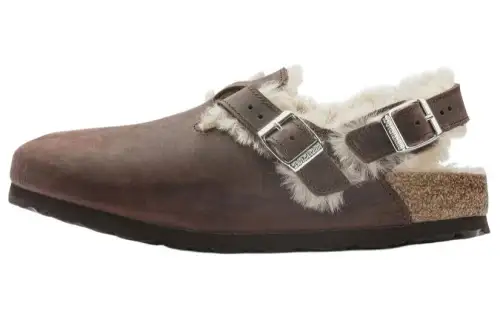 Birkenstock Tokio Shearling Oiled Leather 'Habana' Women's