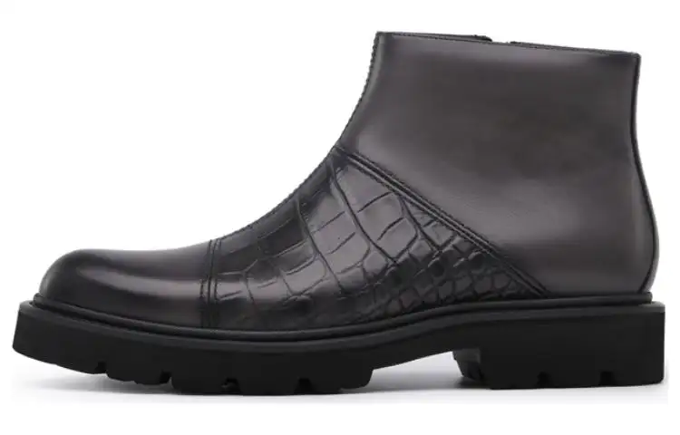 Chrisdien Deny Leather Ankle Boots Men's Black