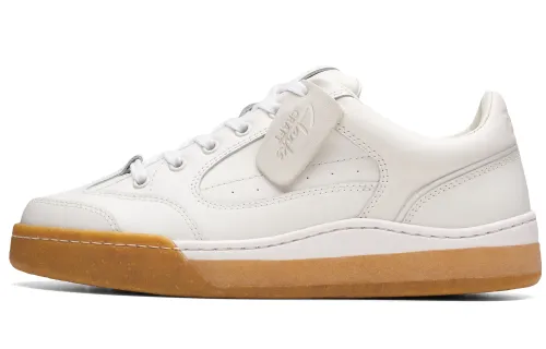 Clarks Art Motion Collection Top Grain Cow Leather Low top Skateboard Shoes Men's White