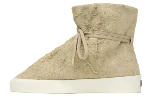 Fear Of God Leather Ankle Boots Unisex Khaki