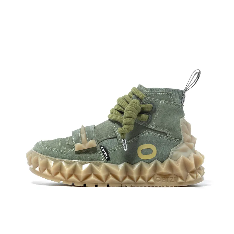 OETZI Ice Man Oz Fabric Stylish Skateboarding Shoes Unisex Green