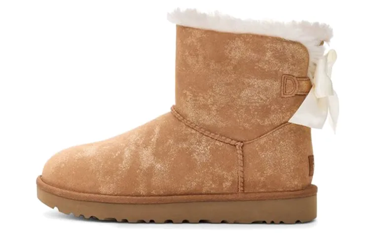 UGG Mini Bailey Bow Glimmer Chestnut Women's