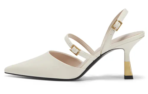 CHARLES&KEITH Slim Heel Stylish Sandal Women's Pink White