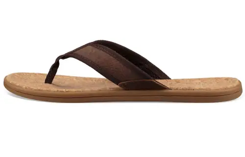 UGG Seaside Flip Minimalistic Cozy Flat Heel Sandals Brown