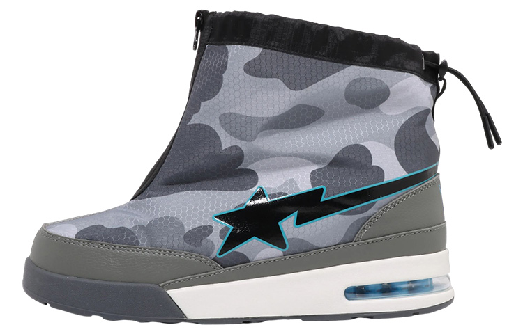 BAPE A BATHING APE Zip Road Sta Honeycomb Camo Grey