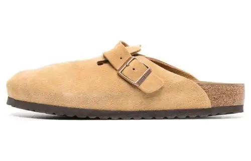 Boston Birkenstock Suede Leather 'Latte Cream'