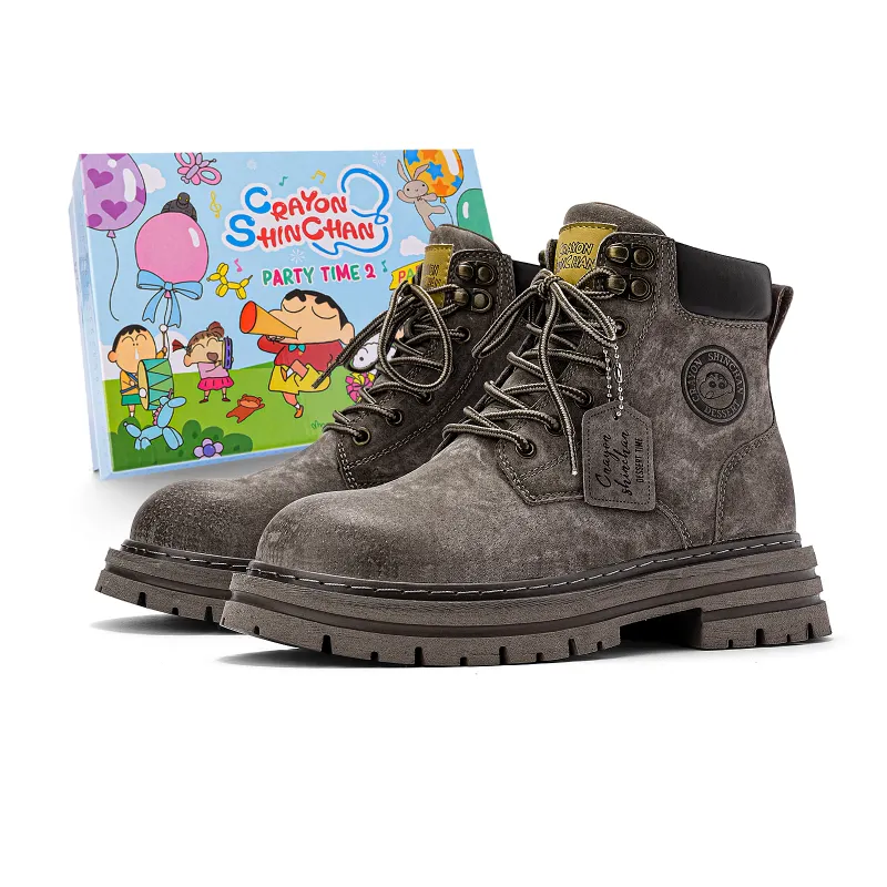 Crayon Shinchan Martens, fashionable trend crayons, classic retro universal travel shock-absorbing wear-resistant invisible comfortable gift box outside climbing for men and women, British style, teaches balance