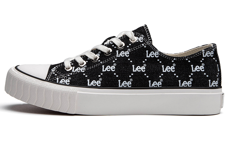 Lee Breathable Lightweight Height Increasing Low top Canvas Shoes Unisex Black