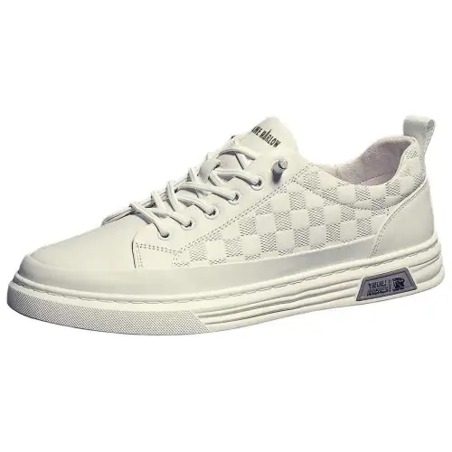 JANE HARLOW Leather Low top Skateboard Shoes Men's White