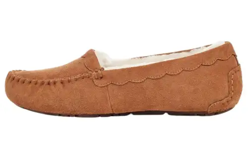 UGG Scalloped Moc Casual Shoes 1.7CM Women's Brown