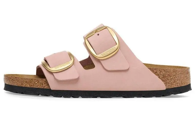 Birkenstock Leather Slide Slippers Women's Pink Narrow