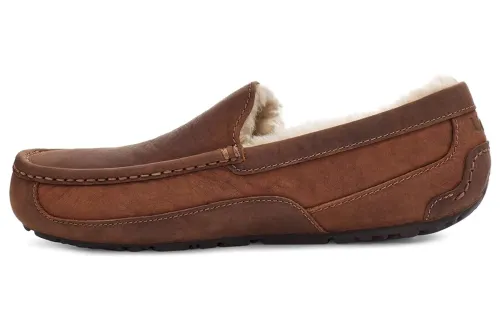 UGG Ascot Cow Leather Gommino Loafers Men's Brown