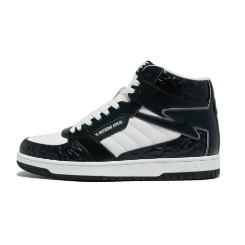 A BATHING APE Bape STA 88 Mid Leather Mid top Skateboard Shoes Women's