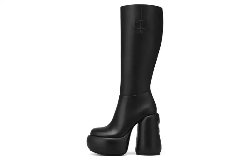 Naked Wolfe Wanted Leather Knee high Boots 13.5cm Women's Black
