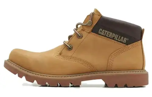 CAT Slip Resistant Slip Resistant Ankle Length Outdoor Boots Men's Yellow