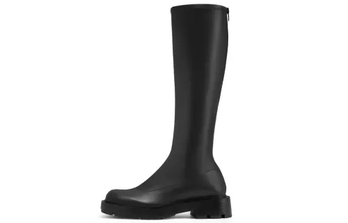 CHARLES&KEITH Small Ck Knee high Boots 4cm Women's Black/Pink White