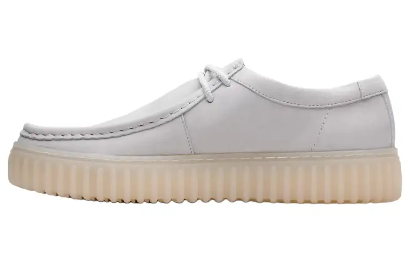 Clarks Torhill Lo Leather Casual Shoes Men's White