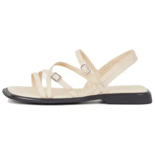 VAGABOND SHOEMAKERS Leather One Strap Sandals 2cm Women's Ecru