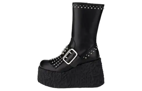 AGL Leather Ankle Boots 12cm Women's Black