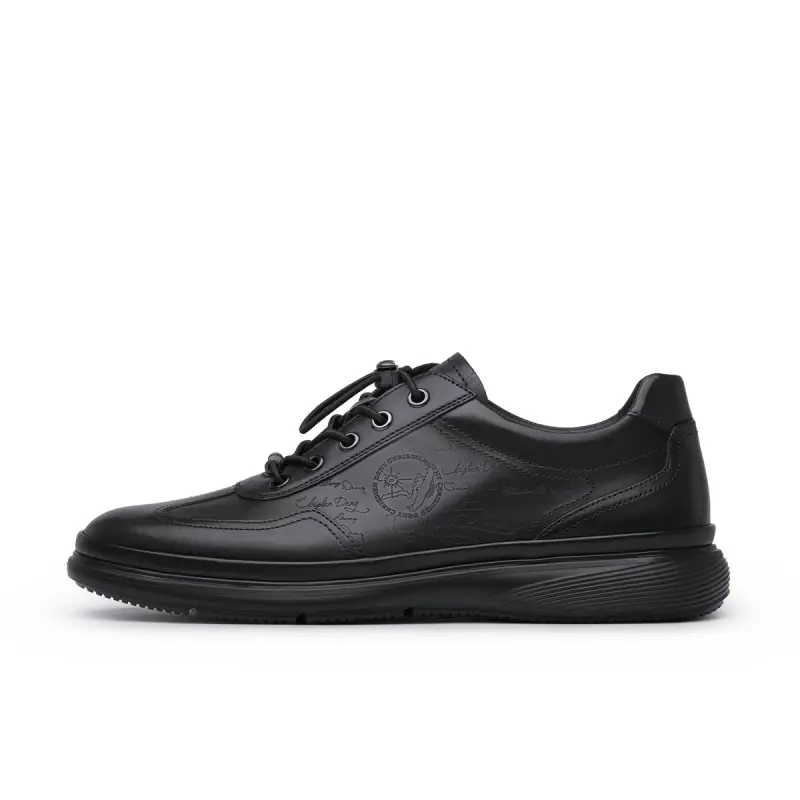 Chrisdien Deny Cow Leather Casual Shoes Men's Black