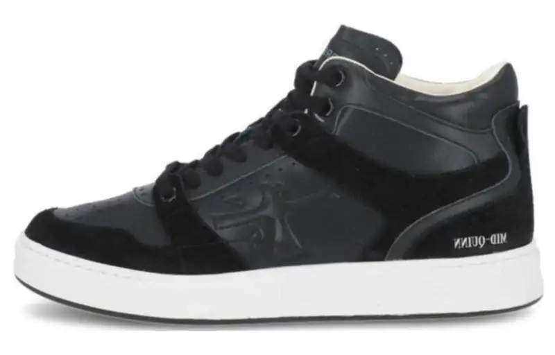 PREMIATA Leather Mid top Skateboard Shoes Women's Black