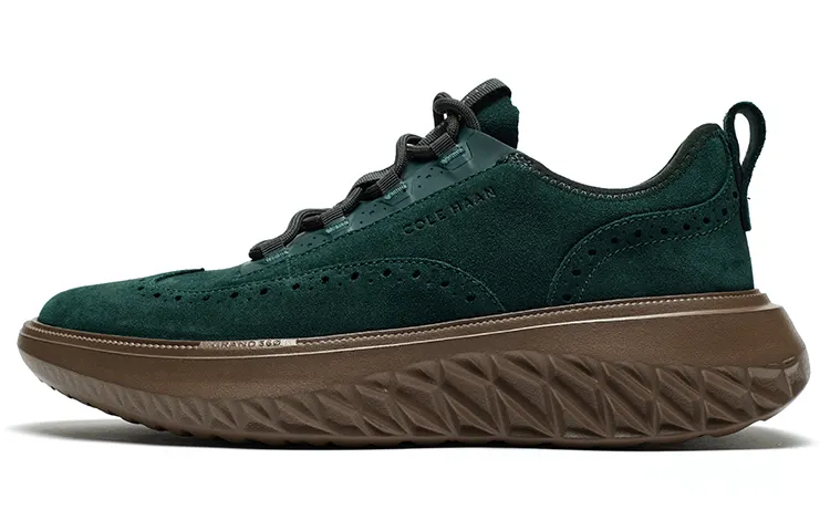 COLE HAAN Cow Leather, Textile Low top Casual Shoes Men's Green
