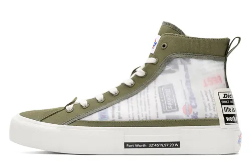 Dickies Canvas Shoes Unisex High Top Army Green