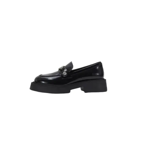 Teenie Weenie Top Grain Cow Leather Loafers Women's Black