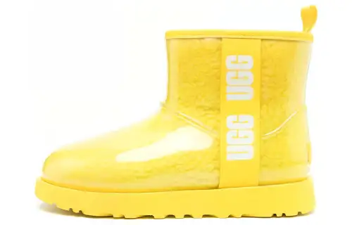 UGG CLASSIC MINI Slip Resistant Short Ankle Boots Women's Canary Yellow