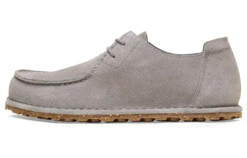 Birkenstock Split Suede Low top Casual Shoes Women's Whale Gray Narrow