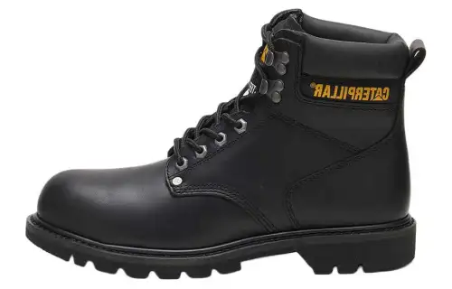 CAT Leather Short Outdoor Boots Men's Black
