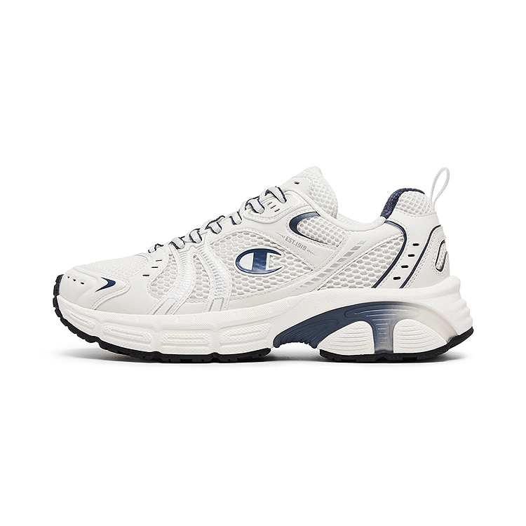 Champion Synthetic Leather, Textile Low top Running Shoes Women’s Milk White/Midnight Blue