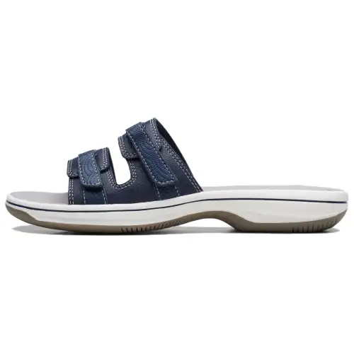 Clarks Foam Sole Slide Slippers Women's Marine Blue
